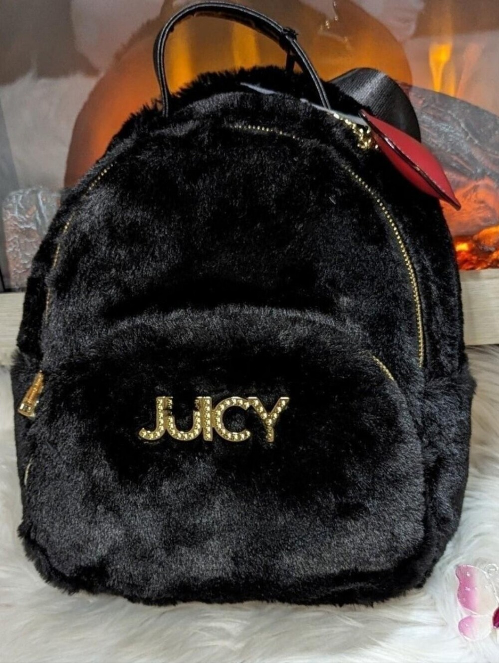 Juicy Couture faux fur backpack